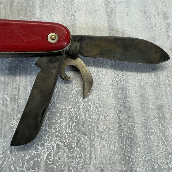 Vintage Pastor Aleman Red Camp/Utility Knife Swiss Army Knife - ULTRA RARE - Picture 3 of 10